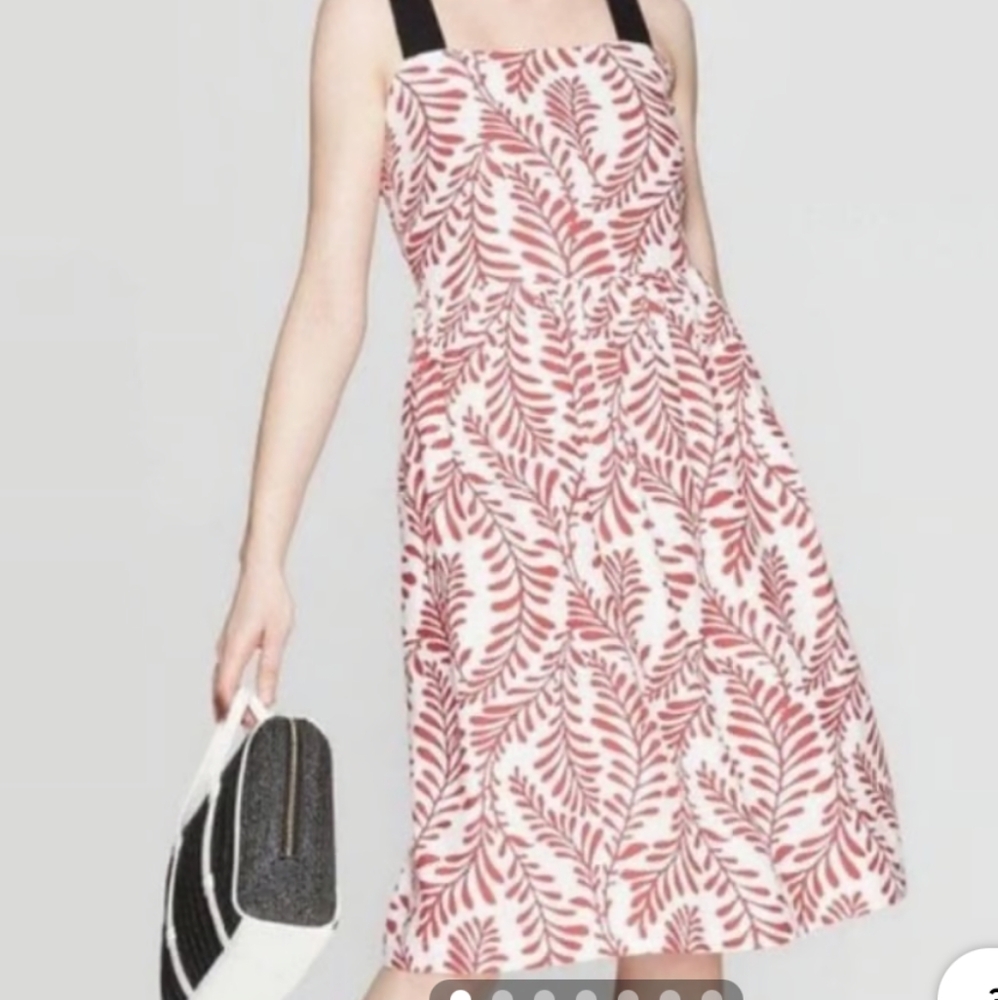 NWT Who What Wear Sea Tropical Linen Dress M